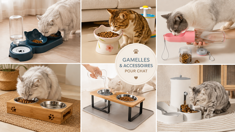 Gamelles et accessoires pour chat
