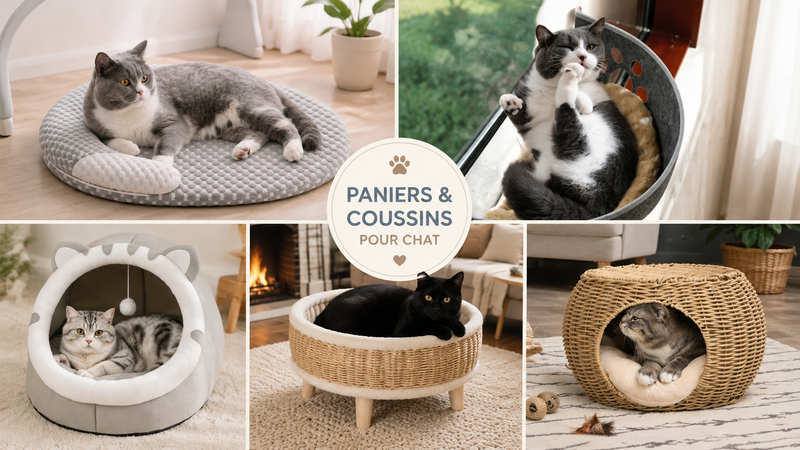 Paniers et coussins pour chat