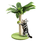Griffoir palmier pour chat avec balle suspendue