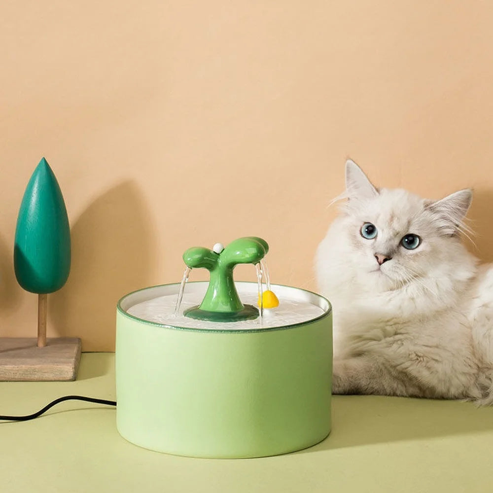 Fontaine à eau automatique en céramique pour chat et petit chien