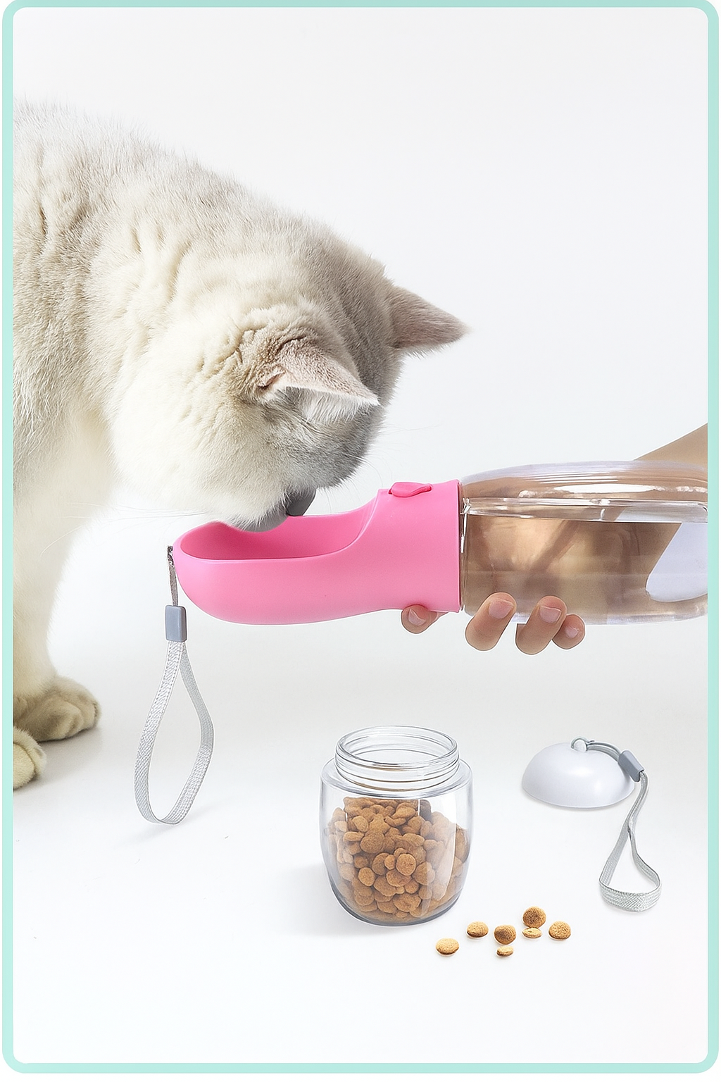 Gourde portable 2-en-1 pour chien et chat