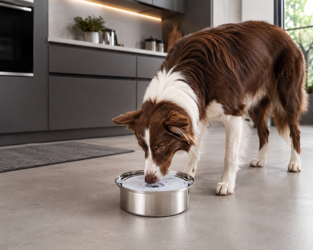 Bol anti-déversement inox - chien et chat