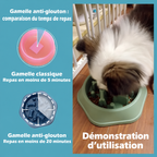 Gamelle anti-glouton antidérapante - chien ou chat