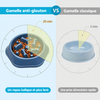 Gamelle anti-glouton antidérapante - chien ou chat