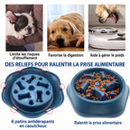 Gamelle anti-glouton antidérapante - chien ou chat