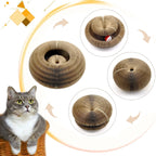 Griffoir rond pliable pour chat avec balle