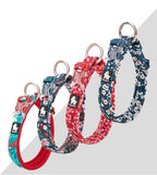 Collier pour chien floral rembourré en nylon