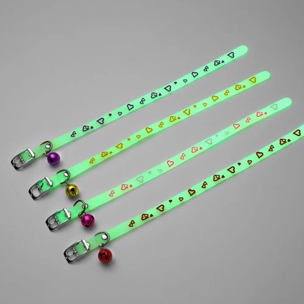 Collier lumineux en silicone pour chat