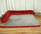 Canapé-lit de luxe en velours côtelé pour chien et chat