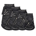 Veste en cuir noir - chien ou chat