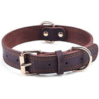 Collier cuir véritable - chien