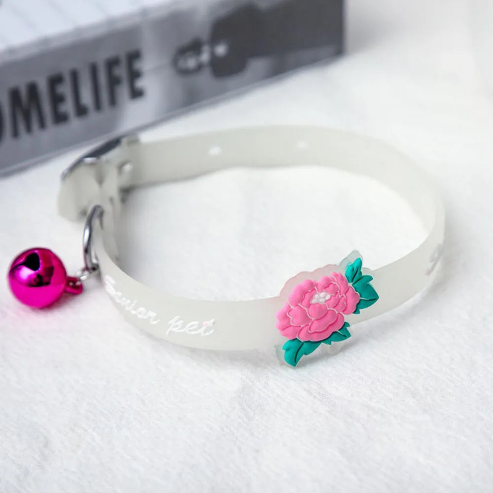 Collier lumineux en silicone pour chat