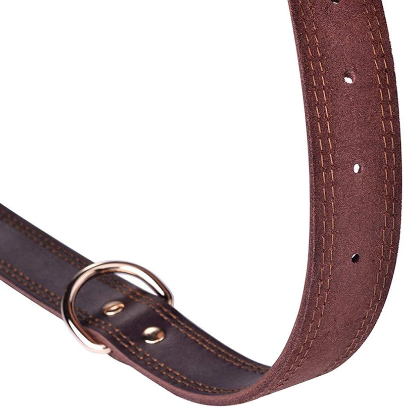 Collier cuir véritable - chien
