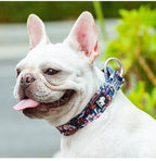 Collier pour chien floral rembourré en nylon