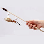 Baguette à plumes interactive pour chat