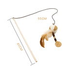 Baguette à plumes interactive pour chat