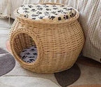 Maison en rotin pour chat