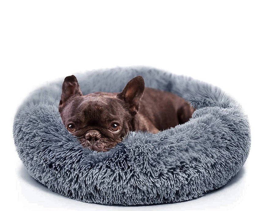 Lit rond moelleux et chaud pour chien et chat