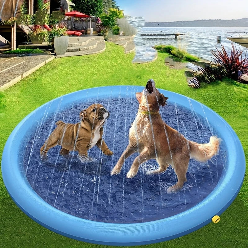 Tapis de jeu aquatique à jets d'eau - chien