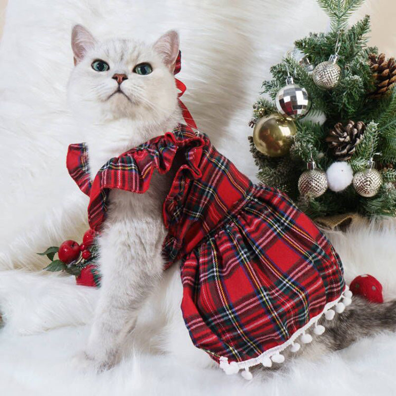 Robe de Noël à Bretelles pour Chien et Chat