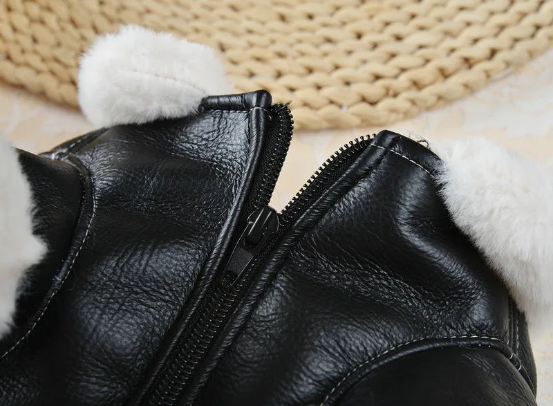 Veste cuir polaire - chien et chat