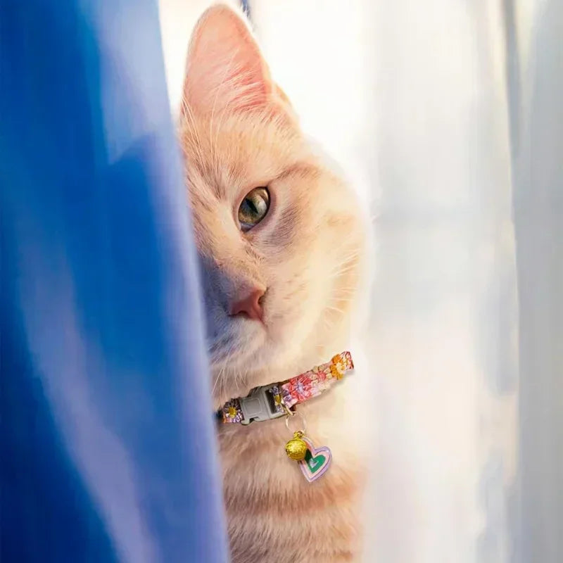 Collier pour chat avec pendentif fleur