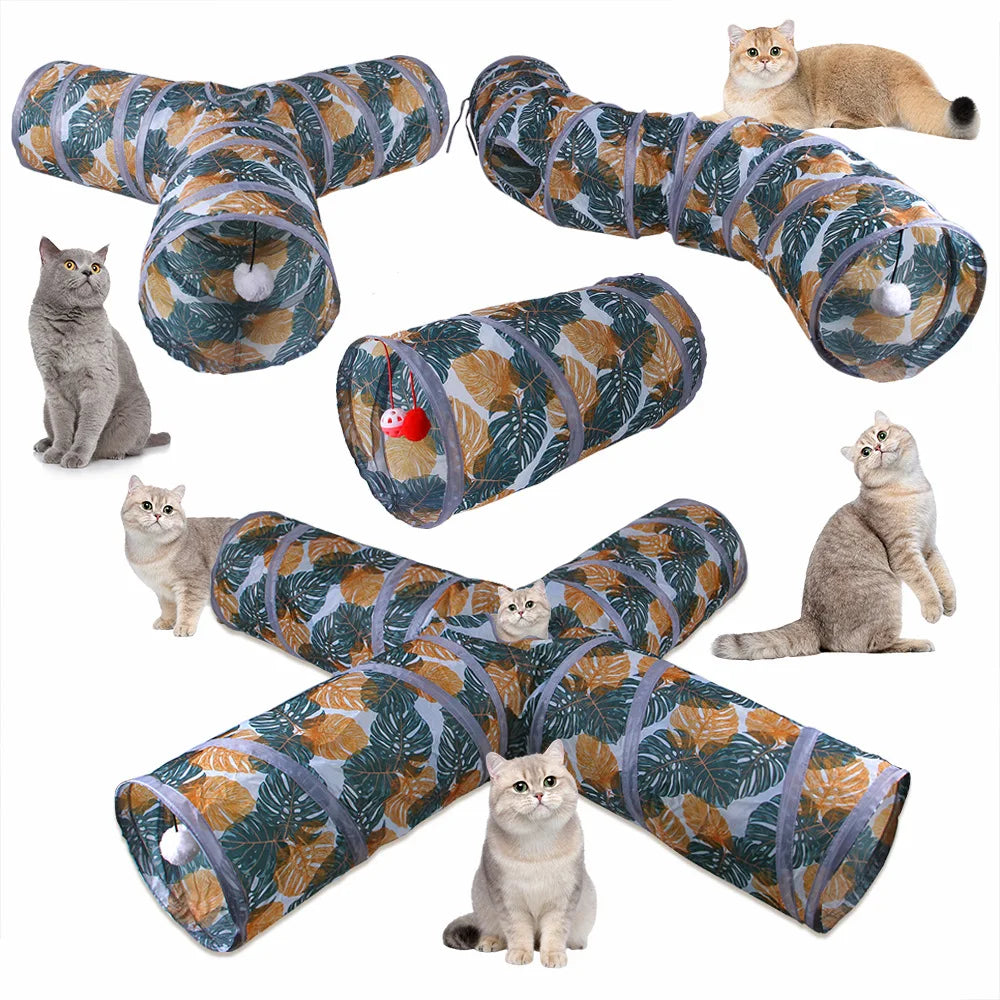 Tunnel feuillage - chat