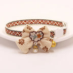 Collier Chat Nœud Papillon Dentelle & Clochette