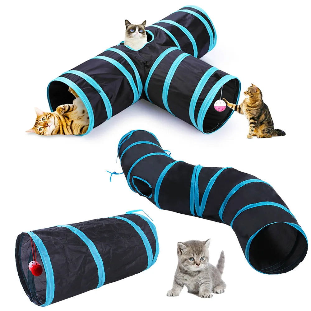 Tunnel de jeu pliable pour chat