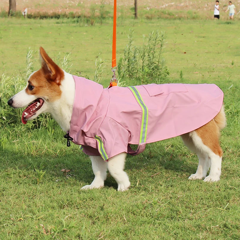 Imperméable à capuche pour grand chien