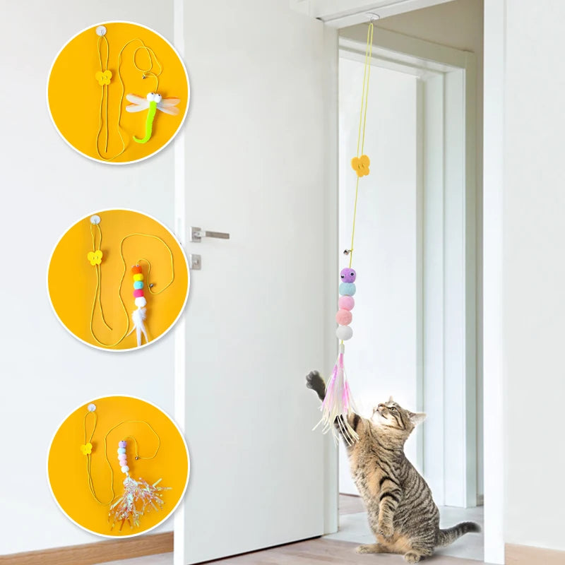 Jouet interactif suspendu pour chat