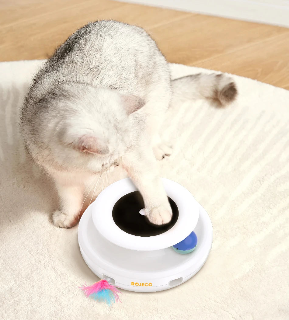Jouet interactif automatique 2-en-1 pour chat