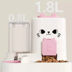 Distributeur 2-en-1 eau et croquettes - chat ou petit chien