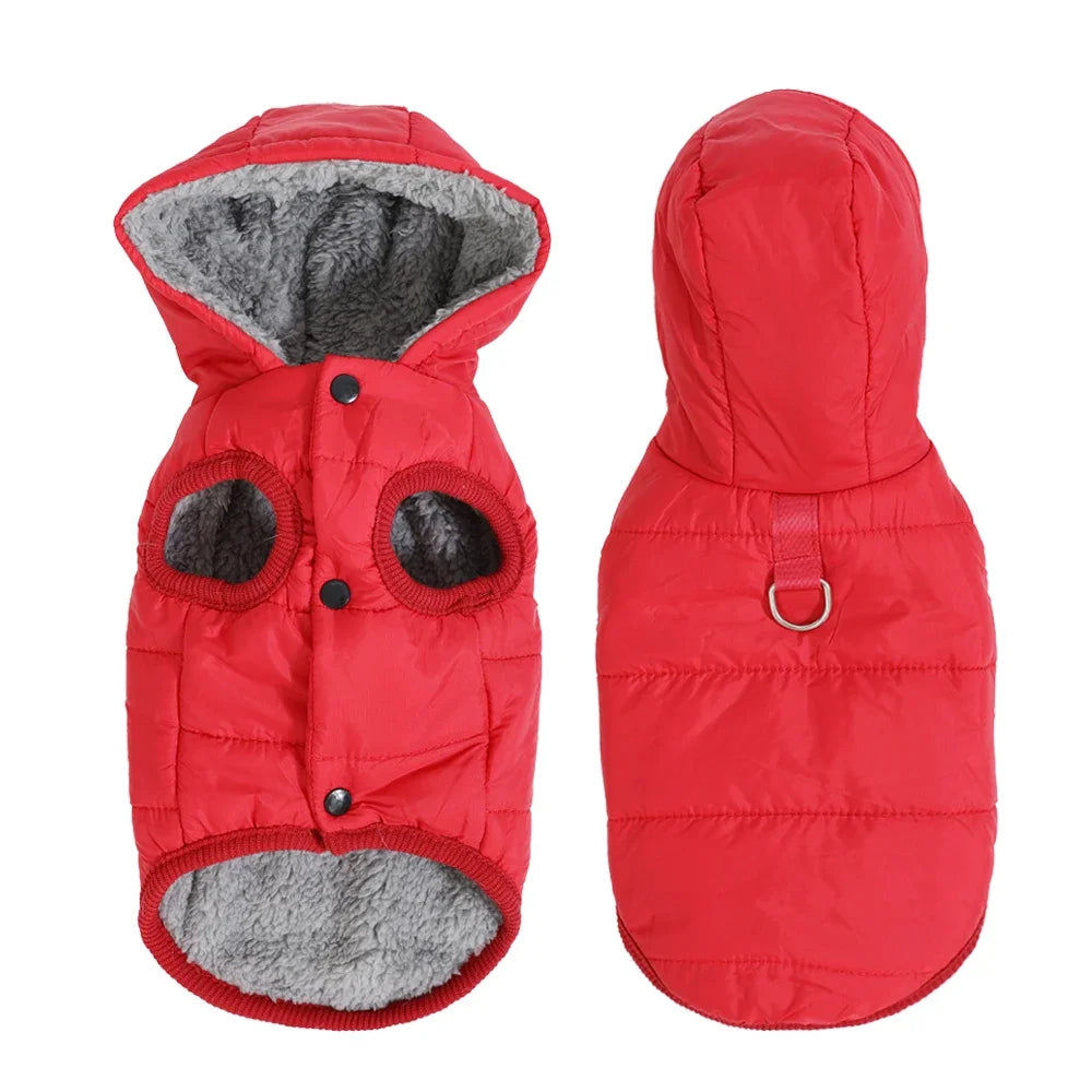 Veste d’Hiver à Capuche Imperméable pour Chien et Chat