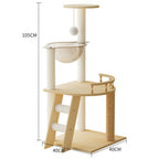 Arbre à Chat en Bois Naturel