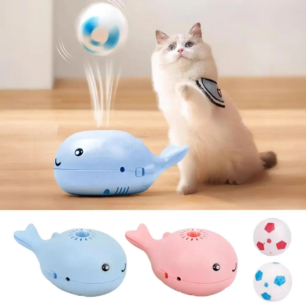 Jouet électrique en forme de baleine pour chat