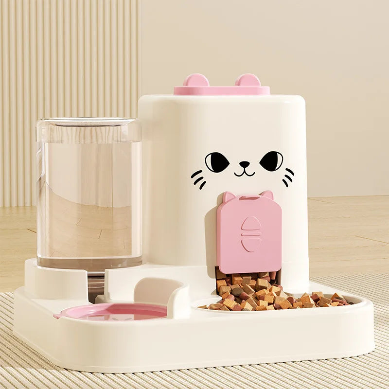 Distributeur 2-en-1 eau et croquettes - chat ou petit chien