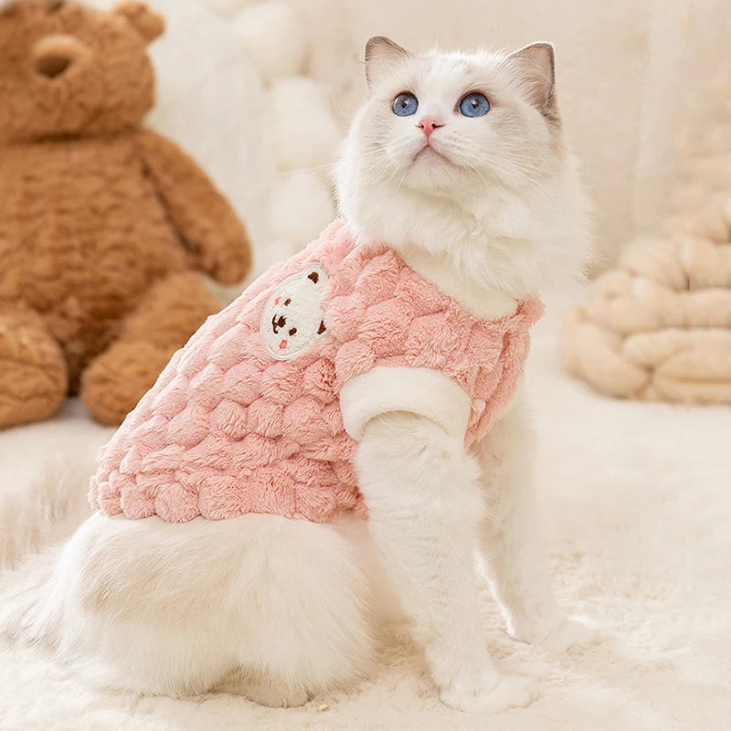 Gilet chaud d’hiver avec fermeture - chat et chien