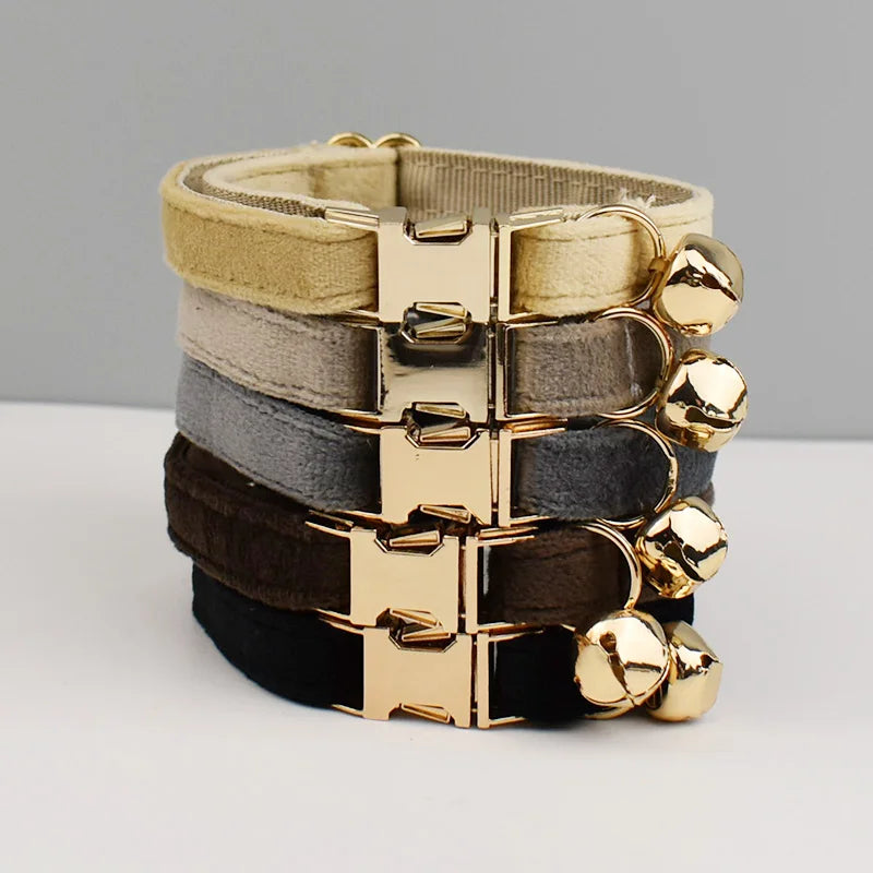 Collier en Velours Hypoallergénique pour Chat