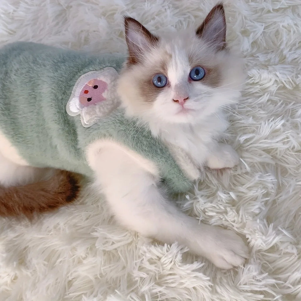 Gilet en peluche doux - chat