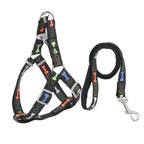 Harnais motif os avec laisse - chien