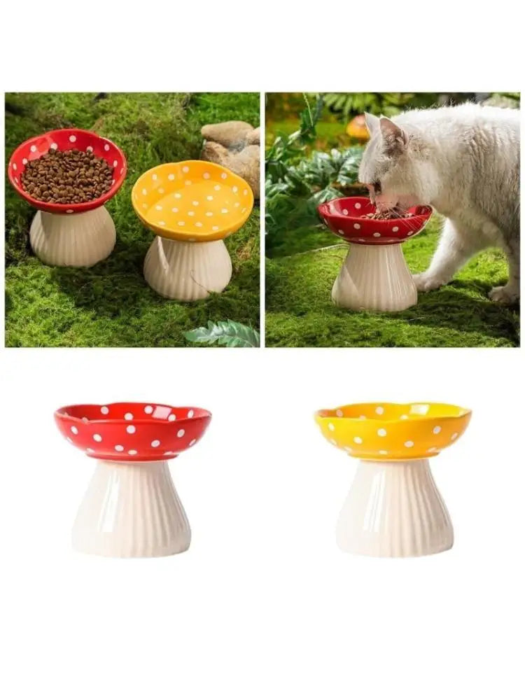 Bol champignon anti-glouton pour chat et chien