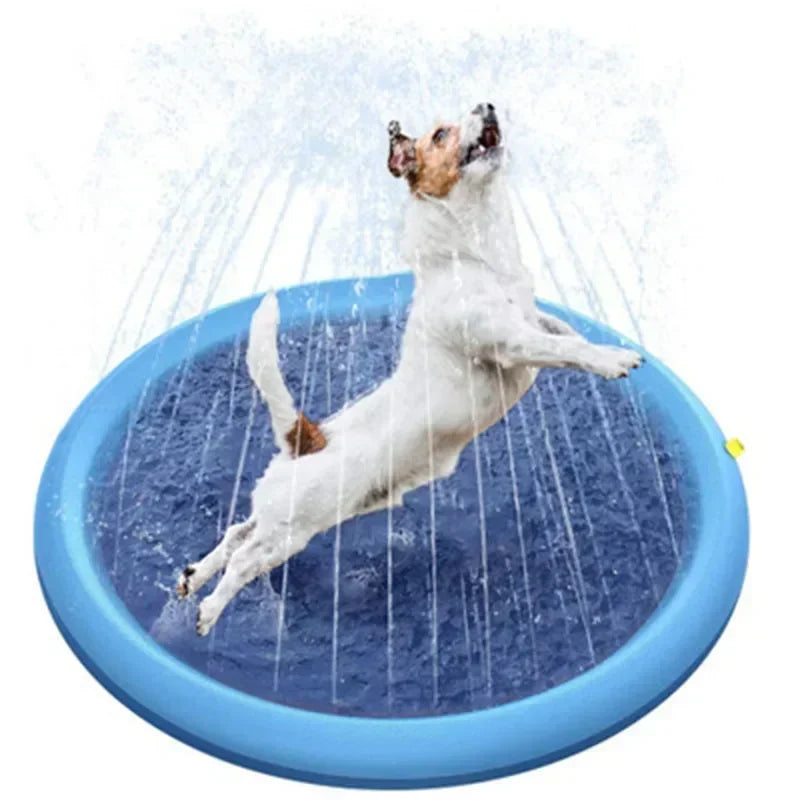 Tapis de jeu aquatique à jets d'eau - chien