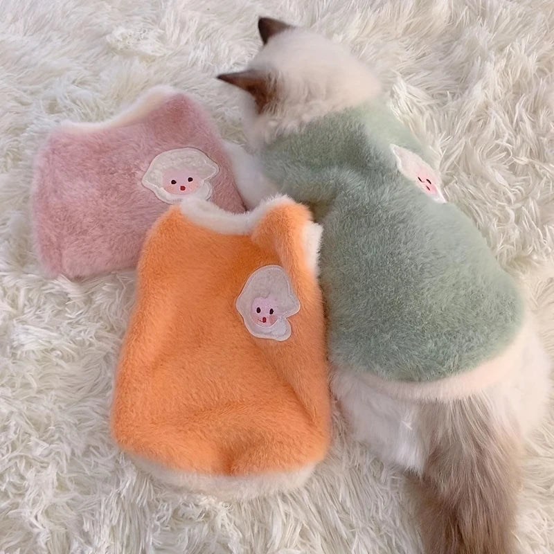 Gilet en peluche doux - chat