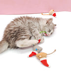 Jouet Souris Chapeau de Noël pour Chat