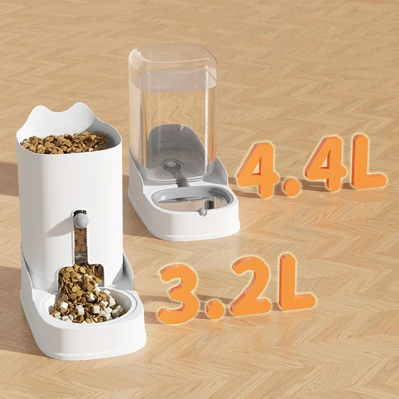 Distributeur automatique d'eau et de croquettes - chien & chat
