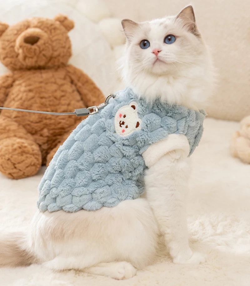 Gilet chaud d’hiver avec fermeture - chat et chien