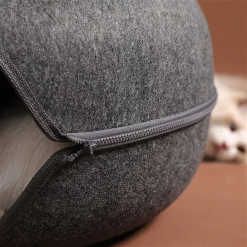Tunnel Donut en Feutre pour Chat