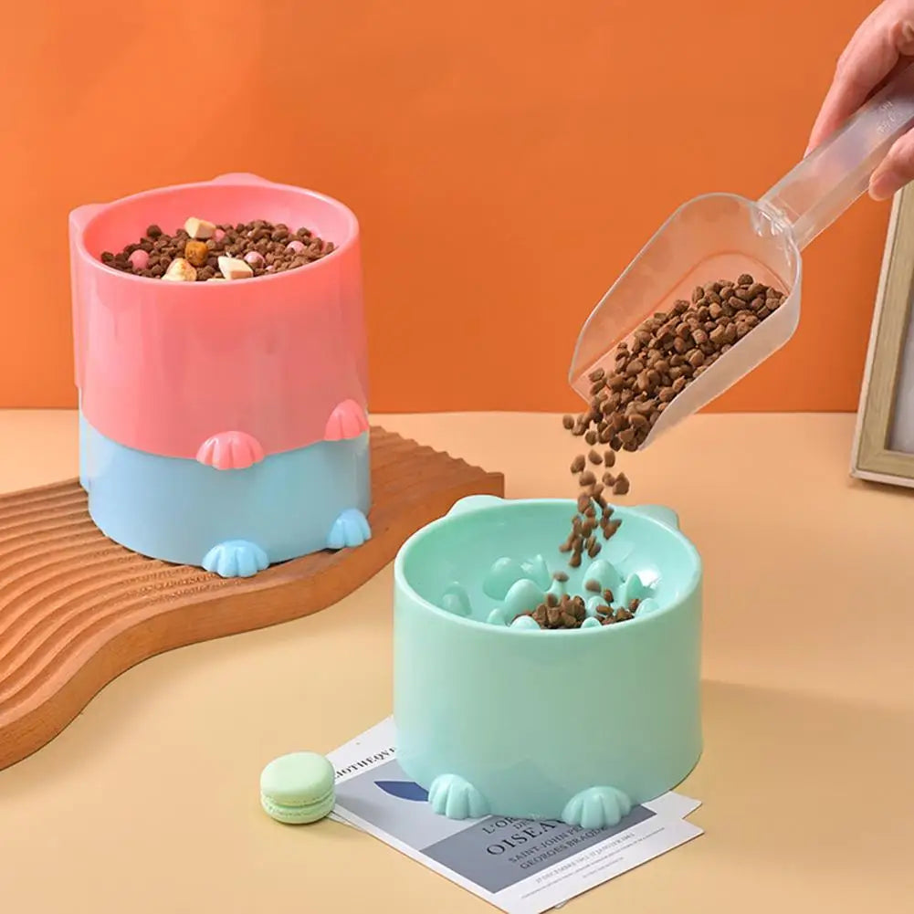 Bol surélevé anti-glouton design tête de chat