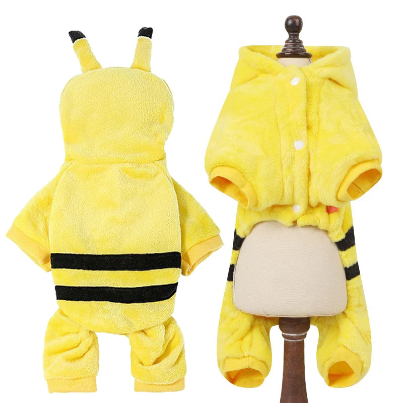 Costume rigolo en flanelle pour chien et chat